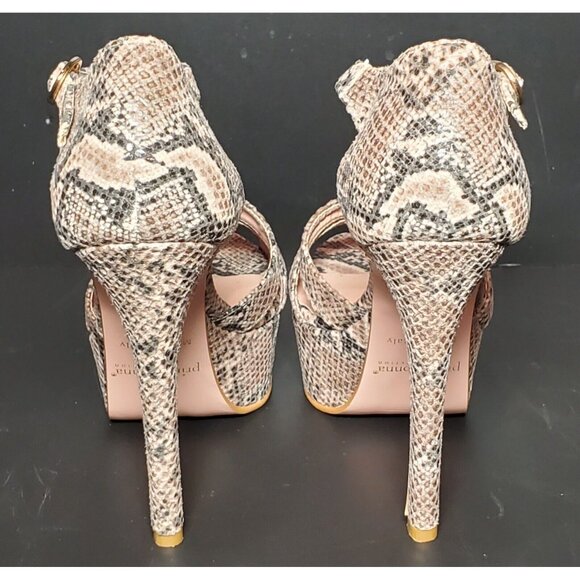 PRIMADONNA COLLECTION Women Beige Snake Print 4.5 in heel 08411PIT - Picture 6 of 12
